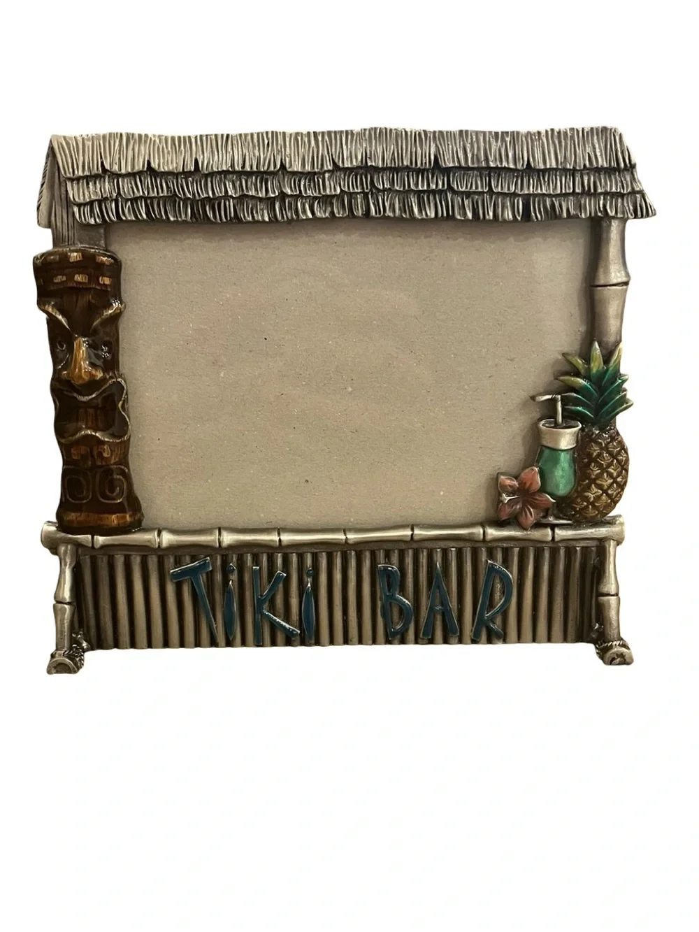 Tiki Bar Metal Picture Frame